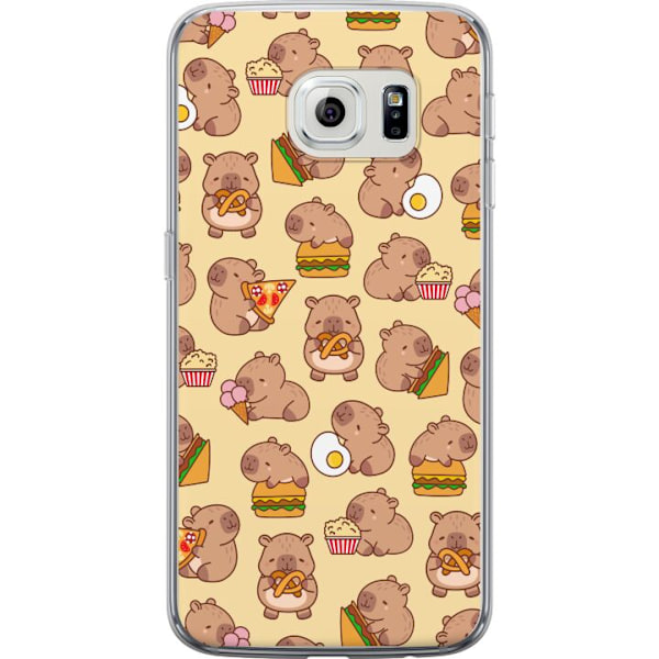 Samsung Galaxy S6 edge Läpinäkyvä kuori Kawaii capybara puhelinkotelo useilla söpöillä hahmoilla