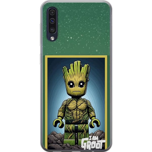 Kompatibelt Mobildeksel til Samsung Galaxy A50 Robot med röda ögon grå