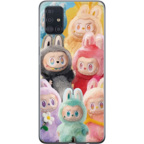 Samsung Galaxy A51 Genomskinligt Skal Labubu Sketch Style – Handritat monster i tusch