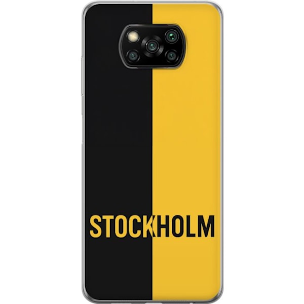 Xiaomi Poco X3 NFC Läpinäkyvä kuori Stockholm – jalkapallo