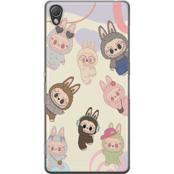 Sony Xperia Z3 Genomskinligt Skal Labubu Pop Mart Kollektion Motiv Figur Samling Design Populärt Art Toy Pop Mart Kreativ Grafiskt