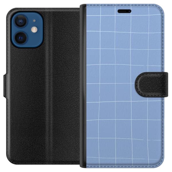 Kompatibelt Plånboksfodral till Apple iPhone 12 mini Blått nät