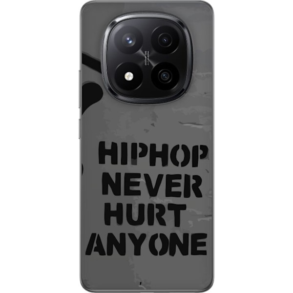 Xiaomi Redmi Note 14 Pro+ Läpinäkyvä kuori Hip Hop Ei Koskaan Satuta Ketään Lainaus Streetwear Musiikki Elämäntapa Graafinen Teksti Motiivi Suo