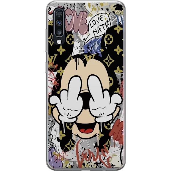 Samsung Galaxy A70 Gennemsigtig cover Mickey Mouse