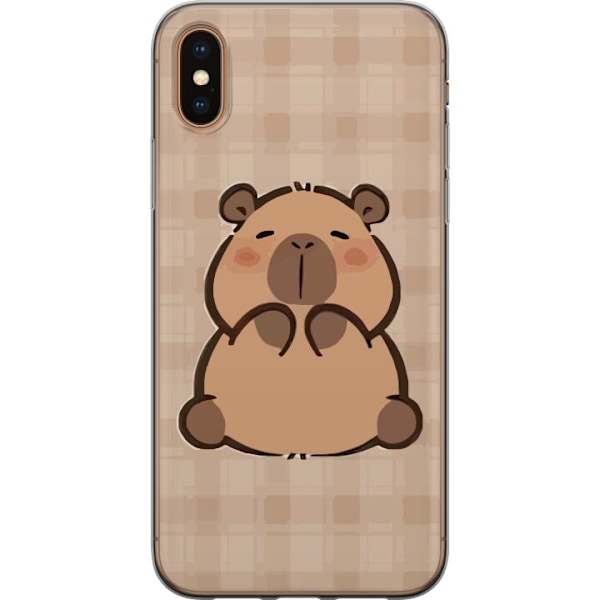 Apple iPhone XS Max Läpinäkyvä kuori Mobilskal kawaii capybara flera figurer japansk stil