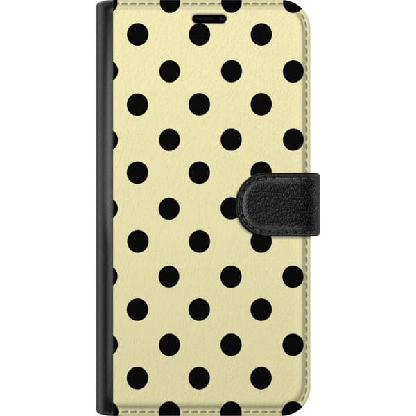 Kompatibelt Lommeboketui til Samsung Galaxy A54 Gule prikker gul