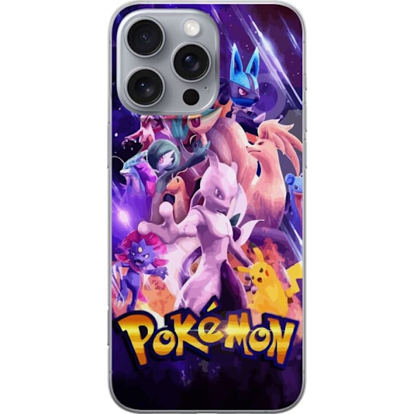 Apple iPhone 16 Pro Max Gjennomsiktig deksel Pokemon