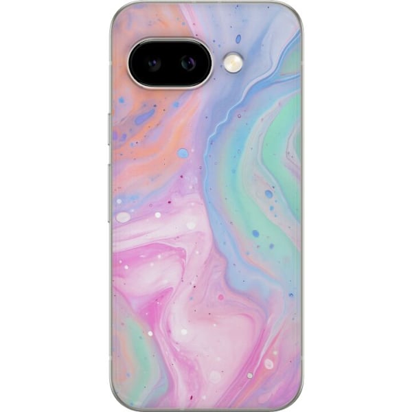 Google Pixel 9a Läpinäkyvä kuori Pastellimarmori