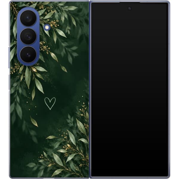 Kompatibelt Mobilskal till Samsung Galaxy Z Fold7 Skogsblad grön