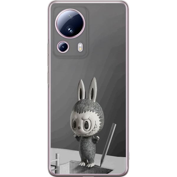 Xiaomi 13 Lite Läpinäkyvä kuori Pop Mart MEGA LABUBU LABUBU Sketch 1000%