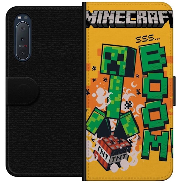 Sony Xperia 5 II Tegnebogsetui Minecraft Boom