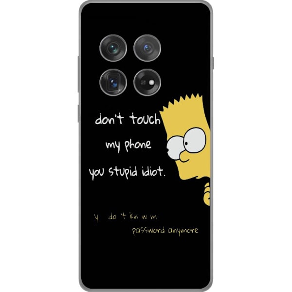 OnePlus 12 Läpinäkyvä kuori Bart Simpson