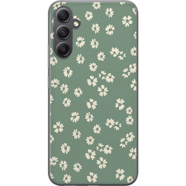 Samsung Galaxy A24 4G Genomskinligt Skal Blomsterdröm – färgglatt blommönster