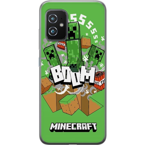 Asus Zenfone 8 Läpinäkyvä kuori Minecraft Boom