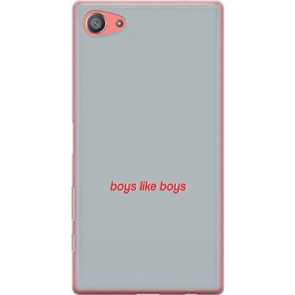 Kompatibelt Mobildeksel til Sony Xperia Z5 Compact Boys Like Boys text grå