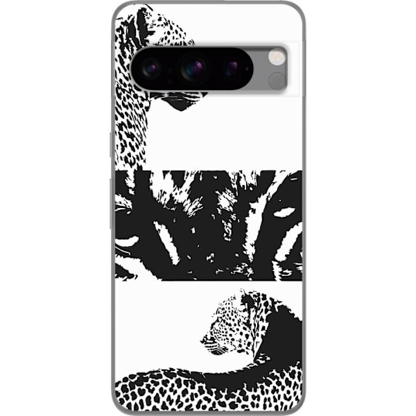 Google Pixel 8 Pro Läpinäkyvä kuori Leopard Faces