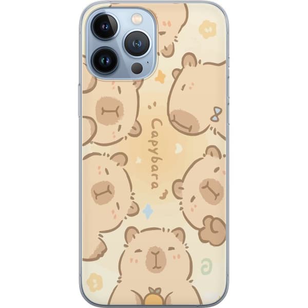 Kompatibel Mobilcover til Apple iPhone 13 Pro Max Søde kapybaraer, pasteldesign, søde flodsvin i bløde farver, sød varm stil med charme og legende en