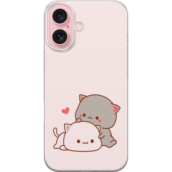 Apple iPhone 16 Gennemsigtig cover Kawaii Kat