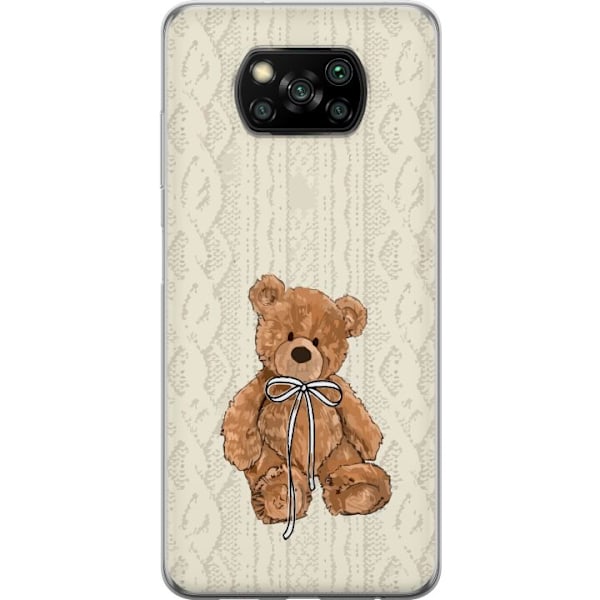 Xiaomi Poco X3 NFC Gjennomsiktig deksel Liten Bamse – klassisk bamse i enkel design