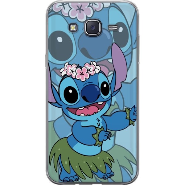 Samsung Galaxy J5 Läpinäkyvä kuori Stitch tähtien alla - T