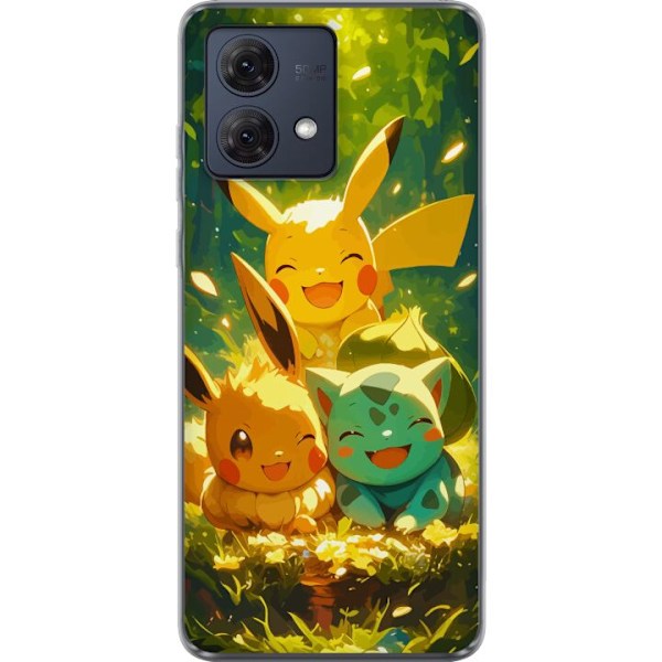 Motorola Moto G84 Genomskinligt Skal Pixelmonster spelstil –