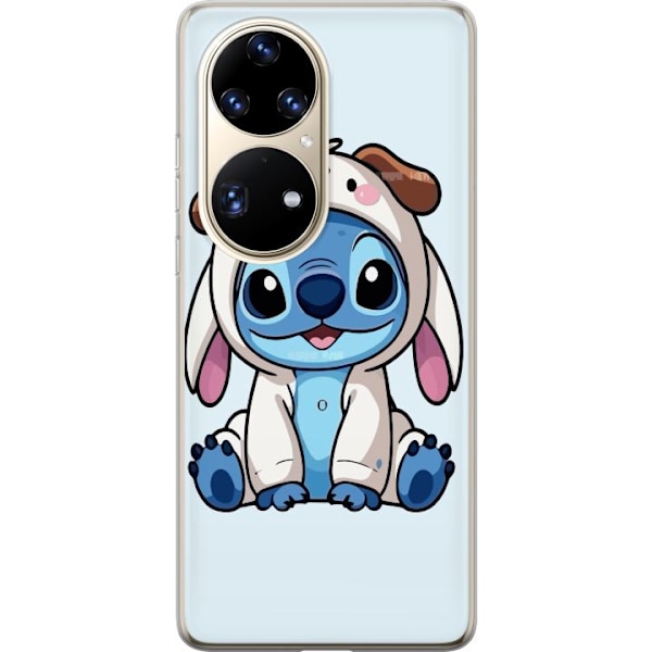 Huawei P50 Pro Läpinäkyvä kuori Stitch Koirapuku Lilo & Stitch Disney Hauska Design Sininen Avaruusolento Sarjakuva Hahmo Suosittu Lapsille Suositt