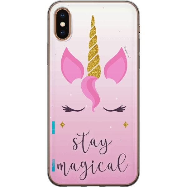 Apple iPhone XS Max Genomskinligt Skal Unicorn Face