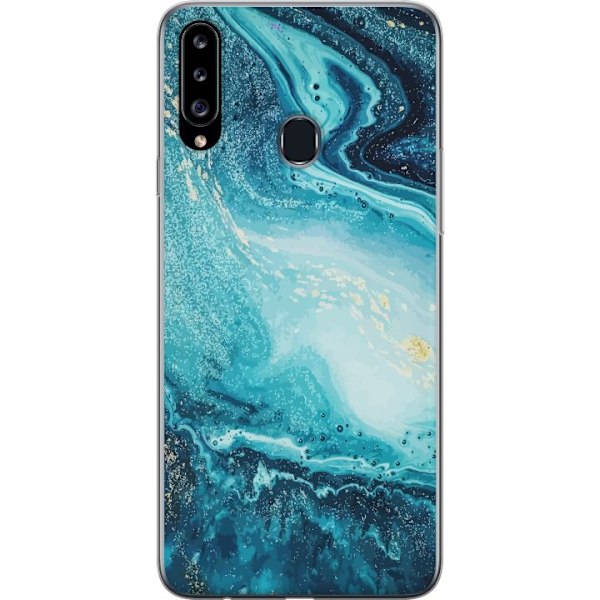 Samsung Galaxy A20s Gjennomsiktig deksel Marmor