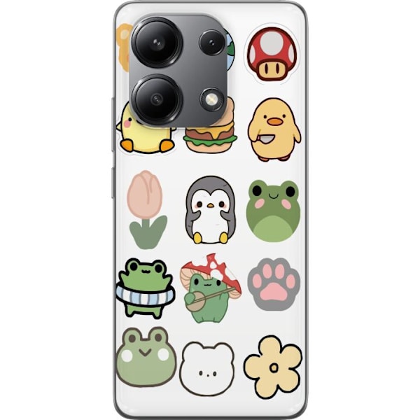 Xiaomi Redmi Note 13 4G Gjennomsiktig deksel Kawaii Friends