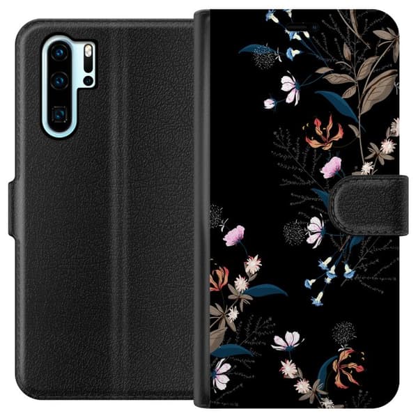 Kompatibelt Lommeboketui til Huawei P30 Pro Blomster