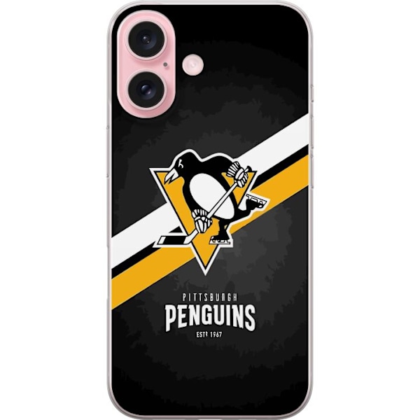 Apple iPhone 16 Läpinäkyvä kuori Pittsburgh Penguins (NHL)