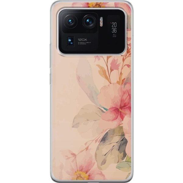 Xiaomi Mi 11 Ultra Gennemsigtig cover Farverige Blomster