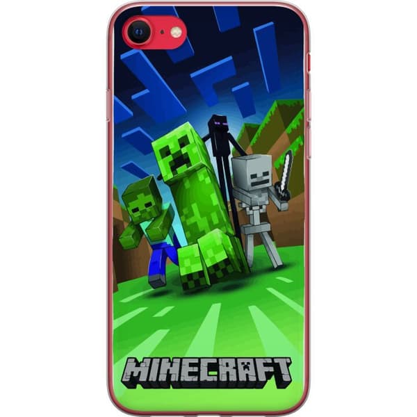 Kompatibelt Mobildeksel til Apple iPhone SE (2022) Minecraft Creeper mobilskal i klassisk grön pixelstil