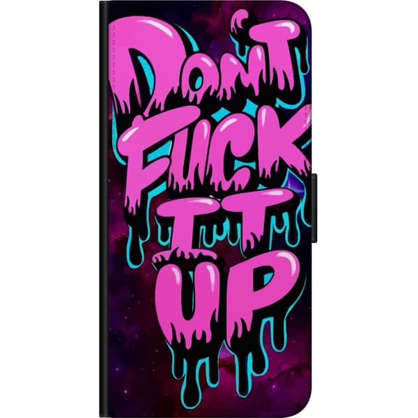 Kompatibelt Lommeboketui til OnePlus 9 Pro Ikke kødd det til Typografi i neonrosa dryppstil