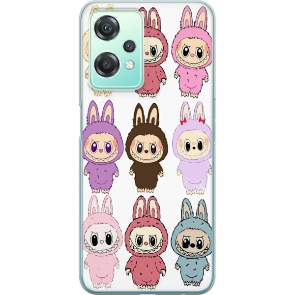 OnePlus Nord CE 2 Lite 5G Gennemsigtig cover Labubu Pink Monster - Popkunst med Kawaii-touch