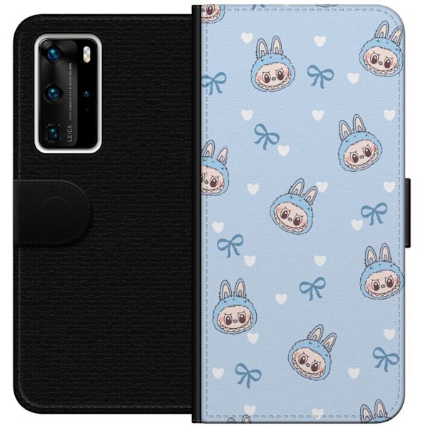Huawei P40 Pro Tegnebogsetui Labubu Ildånd