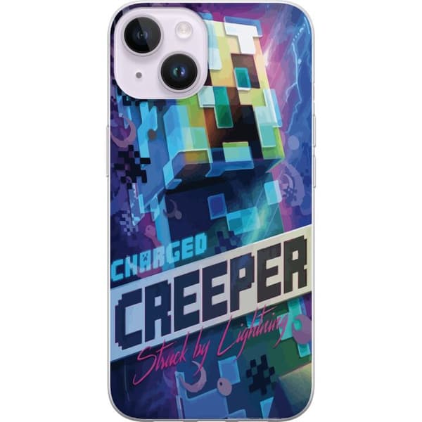 Kompatibelt Mobildeksel til Apple iPhone 14 Minecraft Creeper