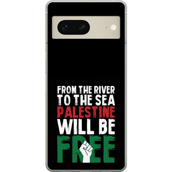 Google Pixel 7 Läpinäkyvä kuori Vapauta Palestiina