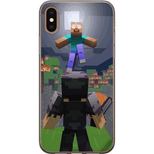 Apple iPhone X Genomskinligt Skal Minecraft