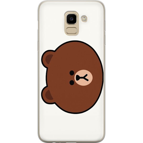 Samsung Galaxy J6 Genomskinligt Skal line friends brown