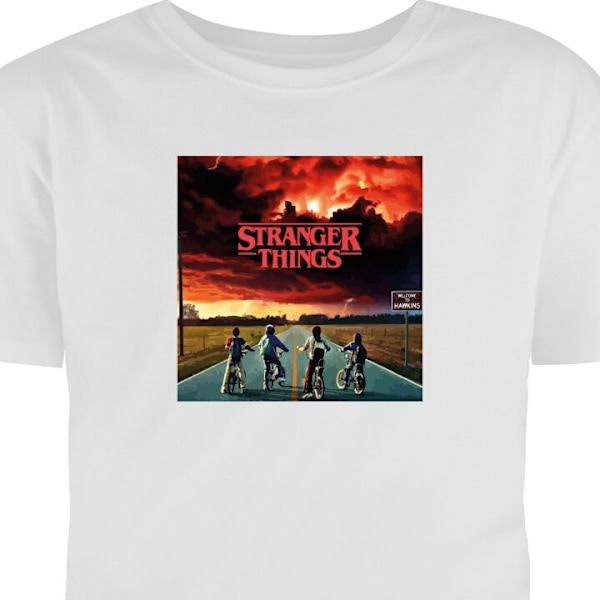 Børne T-shirt | Behagelig T-shirt til Børn Stranger Things hvid 9-11 År