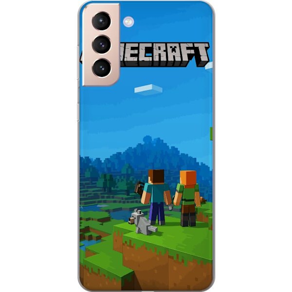 Samsung Galaxy S21 Läpinäkyvä kuori Minecraft Key Art