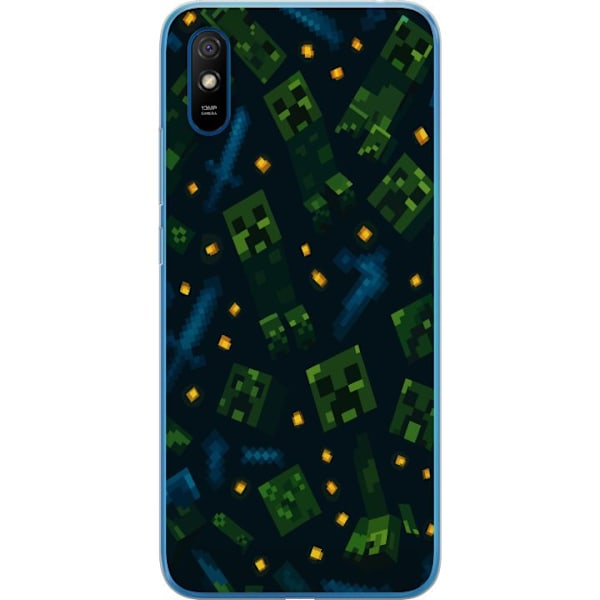 Xiaomi Redmi 9A Läpinäkyvä kuori Minecraft Dungeons Mob