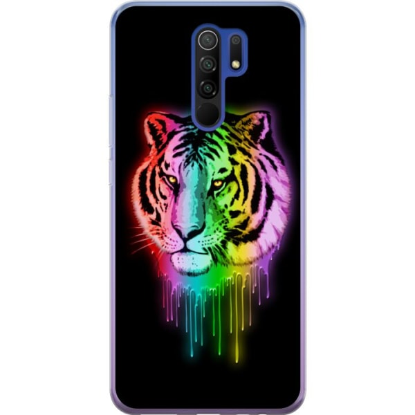 Xiaomi Redmi 9 Cover / Mobilcover - Neon Tigeren