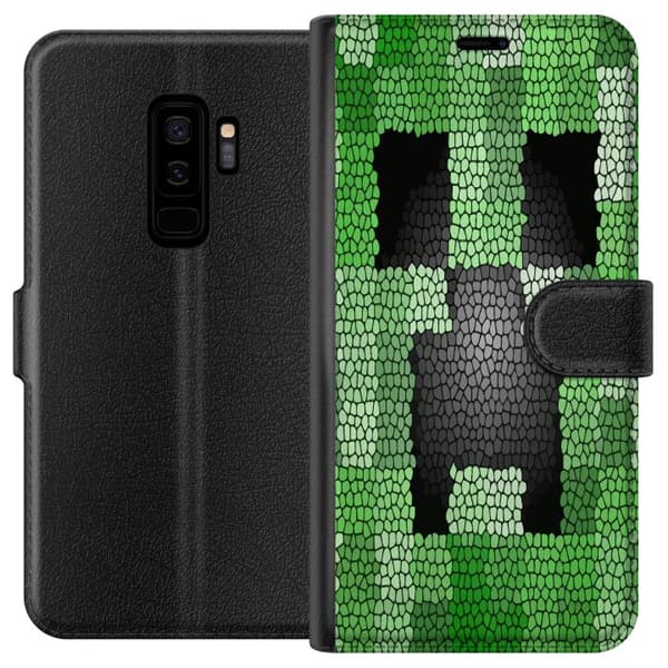 Kompatibelt Lommeboketui til Samsung Galaxy S9+ Creeper / Minecraft
