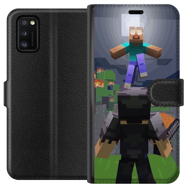 Samsung Galaxy A41 Lompakkokotelo Minecraft