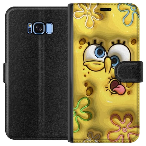 Kompatibelt Plånboksfodral till Samsung Galaxy S8 SpongeBob