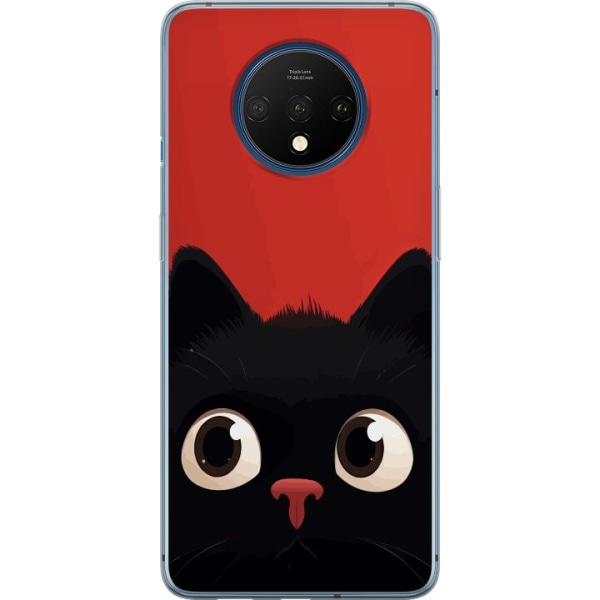 OnePlus 7T Läpinäkyvä kuori Leikkisä Kissa