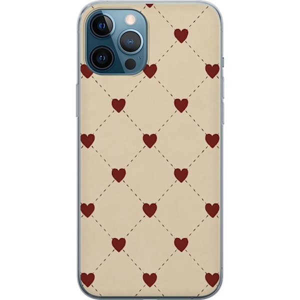 Apple iPhone 12 Pro Max Läpinäkyvä kuori Sydänverkko