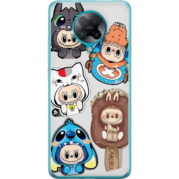 Xiaomi Poco F2 Pro Läpinäkyvä kuori Labubu hahmokokoelma -